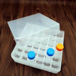 Lab 12/20/25/81/100-holes 1.8ml cryovial plastic storage box sample vial storage rack with lid 36-holes 5ml freeze tube support