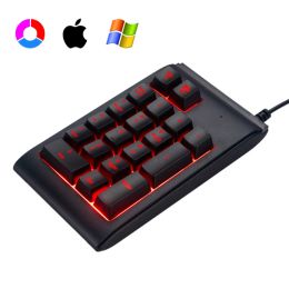 Keyboards Wired Numeric Keyboard RGB Backlit USB Number Keyboards For Notebook Financial Bank Securities Waterproof Number Pad Digital Key