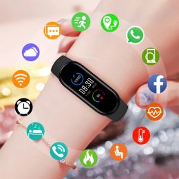 Watches M6 Smart Watch Men Women Smartband Heart Rate Smartwatch Fitness Tracker Blood Pressure Sport Smart Bracelet for mi band 6