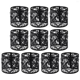 Candle Holders 50 Pcs Light Paper Wrap Black Lamp Wraps Cylindrical Enclosures Heart Decor Small Grape Baby Trim