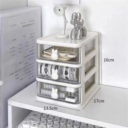 Desktop Cosmetic Storage Box Organiser Drawer Office Storage Rack Stationery Desk Pen Holder Bunny Jewellery Drawer Organiser Cute