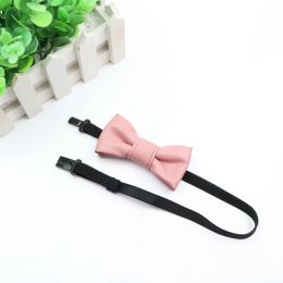 High Quality Classic Kids PU Pattern Leather Ties Butterfly Wedding Party Bowtie Solid Colour Bow Tie For Boys Gilrs Party Gifts