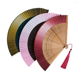 Decorative Figurines Hand Held Fan Burr Free Ancient Gradient Colours Craft Gift Beautiful Home Decoration Ornament Dance