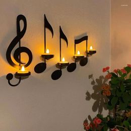 Candle Holders Phonogram Note Left Button Candlestick Home Decorations Wall Hanging Decor Key Decorative Holder Ornament