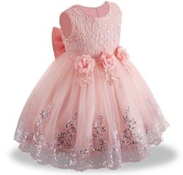 2019 summer infant Baby Girl Dress Lace white Baptism Dresses for Girls 1st year birthday party wedding baby clothing4659261