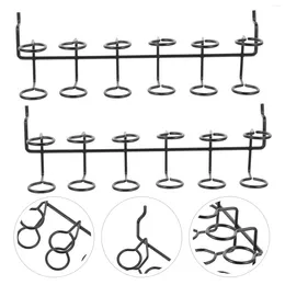 Hooks 2 Pcs Pegboard Screwdriver Holder Metal Stand Garage Tool Organizer Hook Multi-ring Racks Pegs Iron Organizers