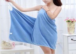 Microfiber Wearable 2019 new Sexy Women039s Bath Towel Beach Dress Wrap Skirt Beach Towel Soft Absorbent Super Bath7035222