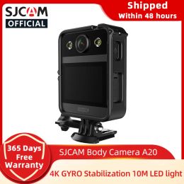 Cameras Original SJCAM A20 Body Camera 2.33" Front Touch Screen 4K WiFi GYRO 166° Wide Angle 10M LED Lamp Law Enforcement Recorder