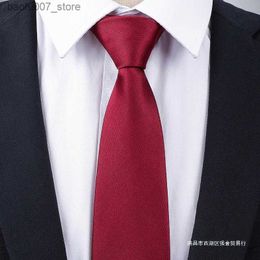 Neck Ties Red happy tie men knot free bridegroom wedding lazy man suit business zipper wedding fashionQ