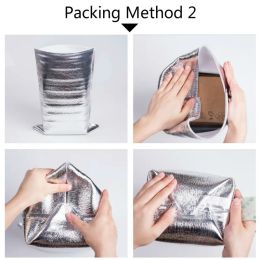 10 pcs/lot Reusable Aluminium Foil Insulated Food Storage Bag Dual Purpose Lunch Snack Picnic Hot Cold Pouch Kitchen Organiser