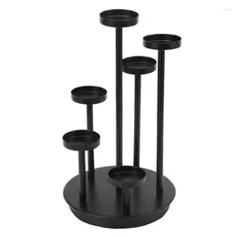 Candle Holders Holder Metal Candlestick Matte Black Retro Base Design Exquisite Appearance For Bar