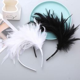 Colourful Mardi Gras Feather Headband Flapper Headpiece Adult Party Costume Hair Accessories