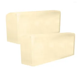 Chair Covers 2Pcs Universal Armchair Elastic Washable Solid Colour Armrest Protective Cloth Beige