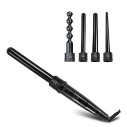 Shavers 5 in 1 Professional Hair Curling Iron Hair Waver Pear Flower Cone Electric Hair Curler Roller Curling Wand