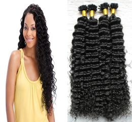 Brazilian kinky curly fusion hair extensions 200g Keratin Human Fusion Hair Nail U Tip 100 Remy Human Hair Extensions6769504