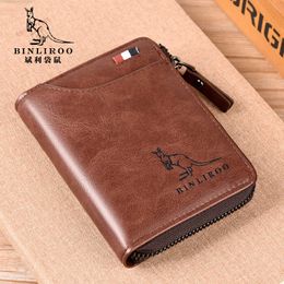 Binli kangaroo 2003 zero wallet multi card position card bag anti-theft brush Wallet