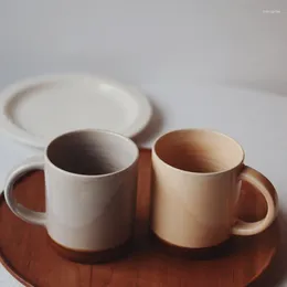Mugs Stylish Minimalist Ceramic Mug Ins Breakfast Oat Bowl Creative Medieval Screw Thread Retro Large Capacity Household White Cup