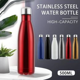 500ML Fashion Vacuum Stainless Steel Thermoses Water Bottle Drink Flask Thermal Cup 240409