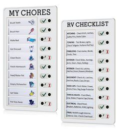 Multi purpose Wall Hanging Checklist Memo Boards Notes Adjustable My Chores Checklist Board for RV Home School Classroom7049693