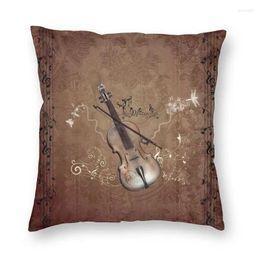 Pillow Violin Music Notes Covers Sofa Decoration Musician Gift Square Case 45x45cm