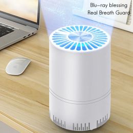 Air Purifier Home Auto Smoke Detector Hepa Philtre Car Air Purifier USB Cable Low Noise With Night Light Desktop