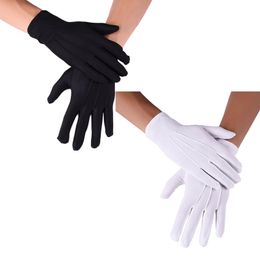 Soft Stretchy Working Gloves Formal Costume Reusable Short Full Finger Mittens