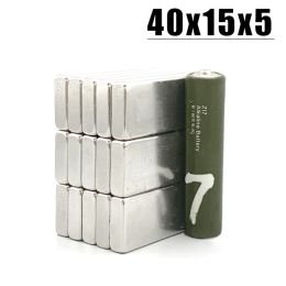 2/5/10Pcs 40x15x5 Neodymium Magnet 40x15x5mm N35 NdFeB Block Super Powerful Strong Permanent Magnetic Imanes 40*15*5