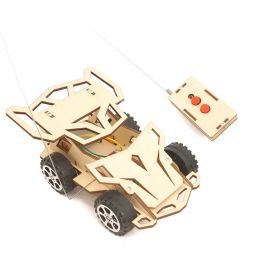 Hand-assembled DIY Car Boat Puzzle Science Experiment Wooden Toys Science Toy