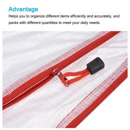 10/12pc 10Color Zipper Mesh Pouch A3 A4 Waterproof Zip File Bags Document Folders School Office Supplies Multipurpose Travel Bag