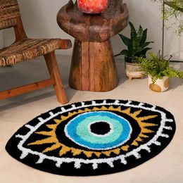 Carpets Tufting Eyes Living Room Carpet Black White Eye Bathroom Mat Soft Area Floor Pad Doormat Bedroom Rug Aesthetic Home Art Decor