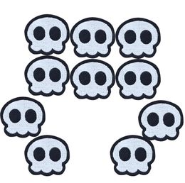 1PCS black eye skull embroidery patches for clothing iron patch for clothes applique sewing accessories stickers on cloth iron on 2578137