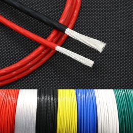 5M/10M PTFE Silver Plated Wire 30AWG ~ 10AWG High Purity OFC Electronic DIY Signal Copper HiFi Audio Speaker Headphone Cable
