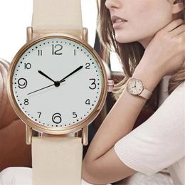 Wristwatches 2024 Fashion Women'S Leather Belt Minimalist Wristwatch Watches Quartz Clothing Matching