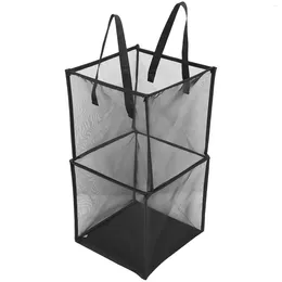 Laundry Bags Net Folding Basket Mesh Hampers Large Storage Baskets Polyester Bag Small Child Foldable