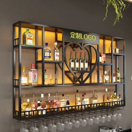 Commercial Modern Wine Cabinets Whisky Buffet Unique Restaurant Bar Cabinet Mounted Storage Stojak Na Wino Kitchen Furniture