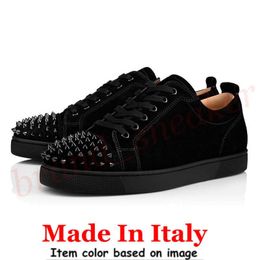 Red in Italy Made Bottoms Casual Shoes Platform Designer Paris Sneakers Vintage Men Women Spikes Low top Leather Brand Bottom Loafers with Box Size Vtage 164