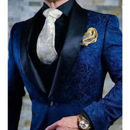 Men's Suits Arrival Jacquard Weave Men Costume Groom Shawl Lapel Wedding Slim Fit Blazer Jacket 1 Pc