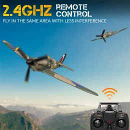 COOLBANK Airplane 2.4G 4CH Remote Control EPP 400mm Wingspan 6-Axis 761-12 Spitfire RC Aircraft for Beginners Adults (76112 RTF)