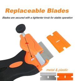 Razor Blade Plastic Scraper Ceramic Glass Car Window Glue Wrap Sticker Cleaner Squeegee Remover Tool