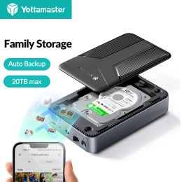 Storage Yottamaster 2.5" inch SATA SSD Enclosure NAS Network HDD Storage Attached Storage with Automatic Backup Remote Access & Share