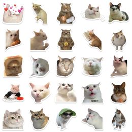 50pcs Funny Cat MEME Stickers Toy DIY Kids Notebook Motorcycle Laptop Luggage Refrigerator Graffiti Cute Animals Decals Kids Toy