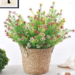 Decorative Flowers 7 Forked Impatiens Grass All Over Sky Star Simulated Flower Wedding Scene Layout Bride Holding Home Decoration