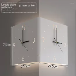 Wall Clocks Clock Two Corner Curved Double Silent Home Decor Modern Design