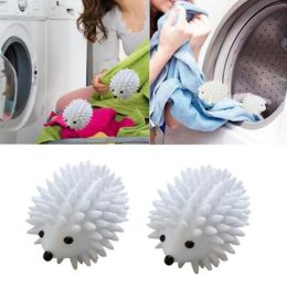 2pcs Anti Winding Soft Clothes Laundry Ball for Dryer PVC Hedgehog Shape Home Cleaning Tool Wash Accessory Washing Machine Ball