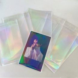 20pcs Kpop Laser Clear Photo Cards Sleeves Kpop Photocard Holder Shinny Card Protector Idol Cards Sleeves Laser Photo Sleeves