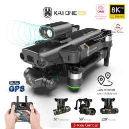 Drones GPS Obstacle Avoidance 4K Drone Professional 8K HD Dual Camera 3 Axis Gimbal Brushless RC Foldable Quadcopter Gifts