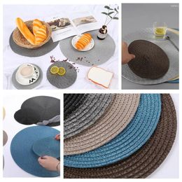Table Mats Home Dining Modern Simple PVC Oilproof Heat Insulation Non-Slip Placemat Mat Woven Coasters