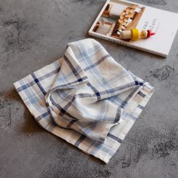 40*60cm Retro Linen Cloth Napkin Food Photography Background Props Old Scenes Shooting Decor Mat Kitchen Plaid Napkin