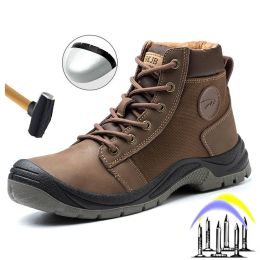 Boots Men's Metal Toe Safety Shoes Indestructible Work Boots Steel Toe Breathable Sneakers Work Shoes Military Boots