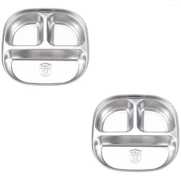 Bowls Oita Stainless Steel Plate Kitchen Tableware Household Compartment Lunch Tray Divided Dish